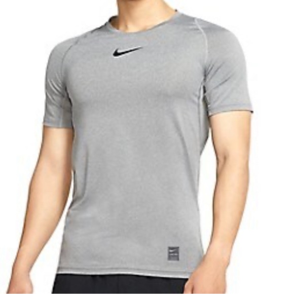 NIKE PRO DRIFIT Mens ATHLETIC SHIRT SIZE Medium Gray gym workout Preowned - Picture 6 of 6
